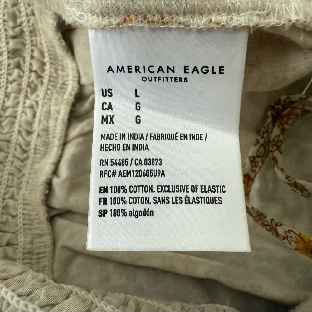 Women’s American Eagle AE Front Cut-Out Floral Spaghetti Strap Romper Size Large - Picture 13 of 16